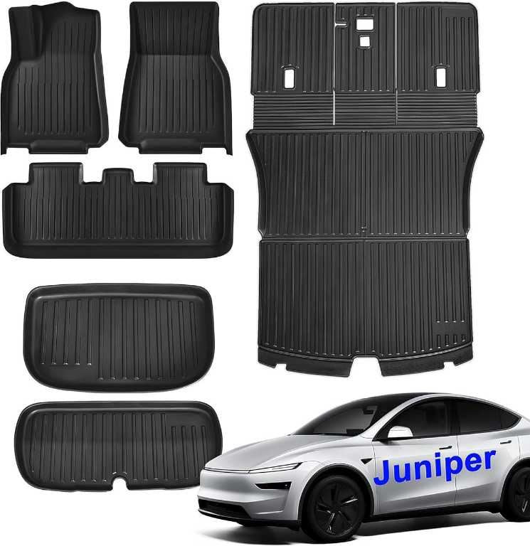 25-26 Tesla Y Juniper Front Rear RH and LH All-Weather Floor Mats Set Brand NEW - Alshned Auto Parts