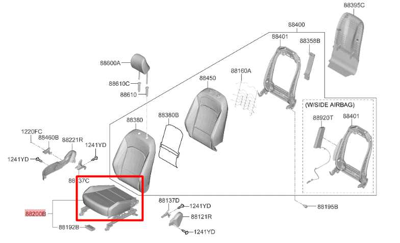 2020-22 Kia Soul LX 2.0L Front Right Side Seat Lower Cushion 88260-K0000SM6 OEM - Alshned Auto Parts