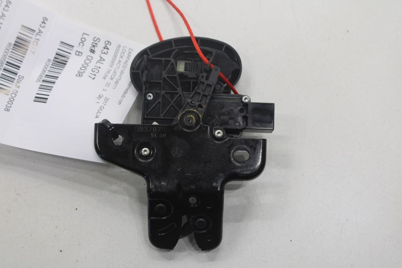 17-23 Alfa Romeo Giulia Ti 2.0L Rear Trunk Deck Lid Latch Lock Actuator 3037075 - Alshned Auto Parts
