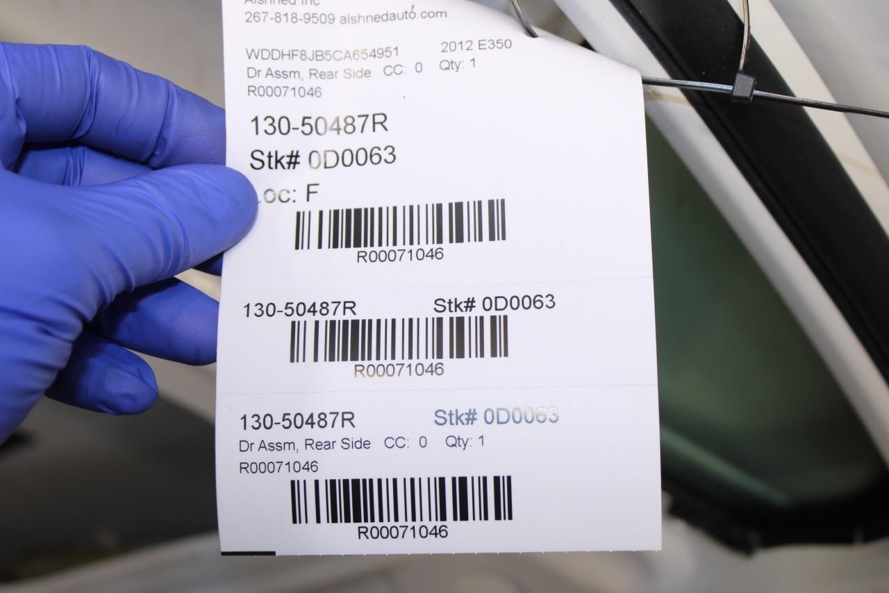 10-13 Mercedes-Benz E350 Sport 4Matic Rear Right Door Shell Panel 212-730-02-05 - Alshned Auto Parts