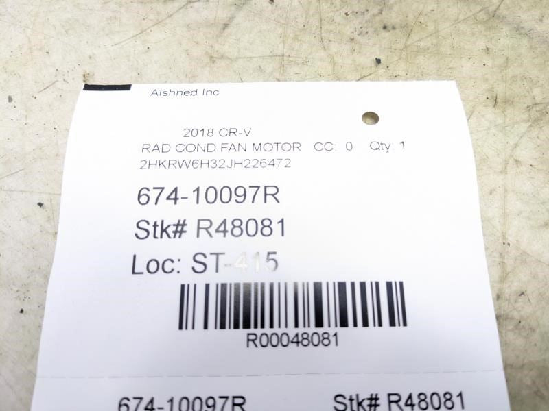 2017-2019 Honda CR-V LH Radiator Cooling Fan Motor Assembly 19020-5PH-A01 OEM