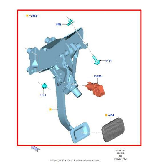 15-20 Ford F150 Platinum Adjust Accelerator and Brake Pedal Assy HL3Z-2455-B OEM - Alshned Auto Parts