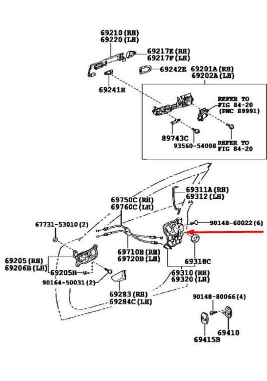2006-2013 Lexus IS250 Front Left Side Door Lock Latch Actuator 69040-53110 OEM - Alshned Auto Parts