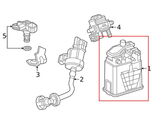 2016-19 Buick Cascada 1.6L Fuel Vapor Evaporator Emission Canister 85611391 OEM - Alshned Auto Parts