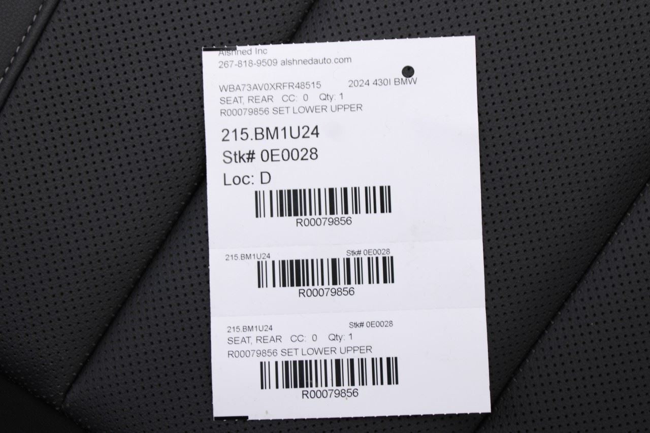 2023-2025 BMW 430i xDrive Gran Coupe 2.0L AWD Rear 2nd Row Seat Full Complete - Alshned Auto Parts