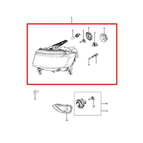2015 Jeep Grand Cherokee Limited Front Left Side Headlight Lamp 68110997AC OEM - Alshned Auto Parts