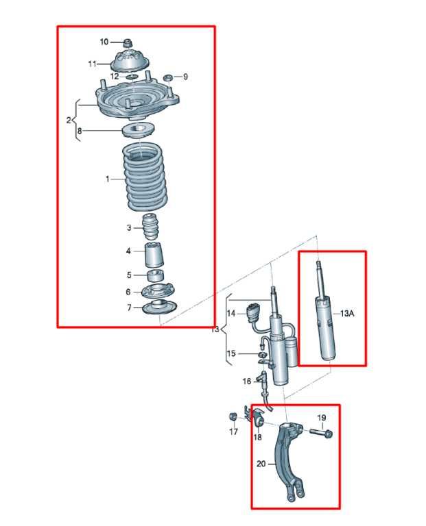 12-18 Audi A7 Premium 3.0L AWD Front Suspension Right Side Shock Strut Absorber1