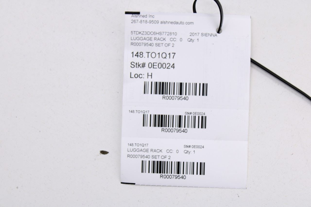 11-20 Toyota Sienna LE Left and Right Roof Luggage Carrier Rack Rail 63407-08030 - Alshned Auto Parts