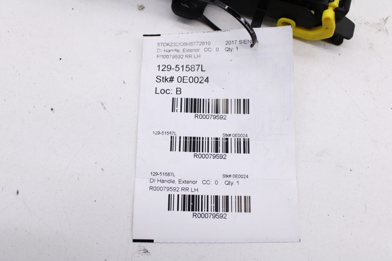2011-2019 Toyota Sienna LE 3.5L FWD Rear Driver Left Side Door Exterior Handle - Alshned Auto Parts