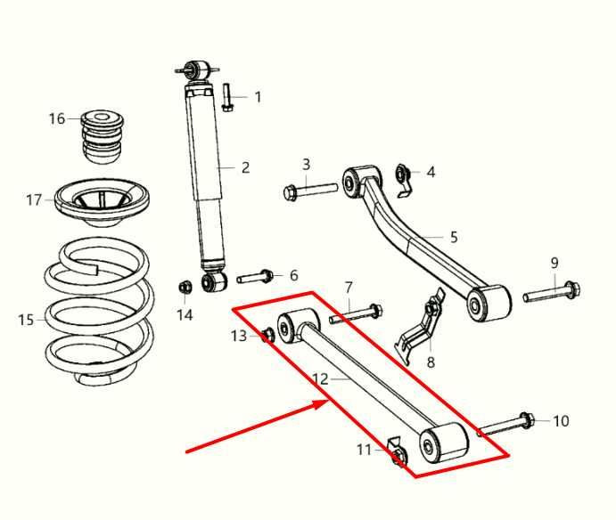 2018-2025 Jeep Wrangler 4WD Rear Left or Right Lower Control Arm 68247741AA OEM - Alshned Auto Parts