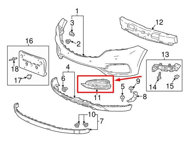 2018-2021 Buick Enclave Front Left Side Fog Light Lamp Bezel Trim 84238814 OEM - Alshned Auto Parts