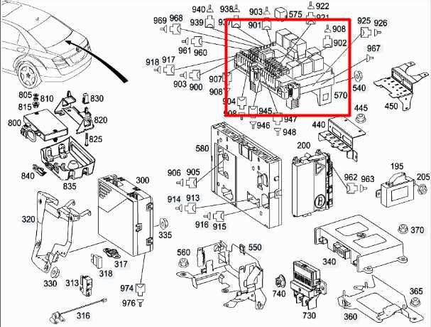 2009-10 Mercedes-Benz S550 Rear Trunk Fuse Relay Junction Box 221-545-14-01 OEM - Alshned Auto Parts