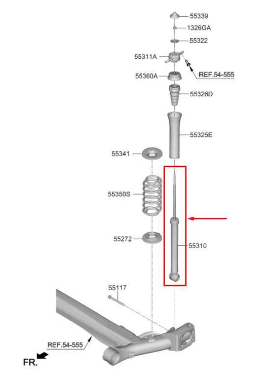 20-22 KIA Soul LX 2L FWD Rear Right or Left Side Suspension Shock Strut Absorber - Alshned Auto Parts