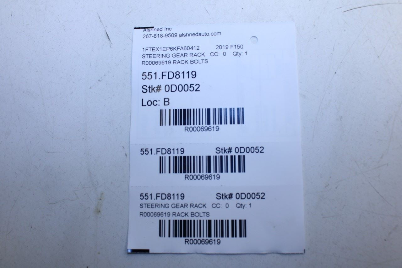 2015-2025 Ford F150 XL Super Cab Steering Gear Rack Mount Bolt Pair W716638-S439 - Alshned Auto Parts