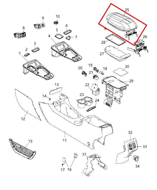 16-17 Jeep Cherokee 75th Anniversary Center Console Armrest Lid Cover 1WZ791VHAD - Alshned Auto Parts