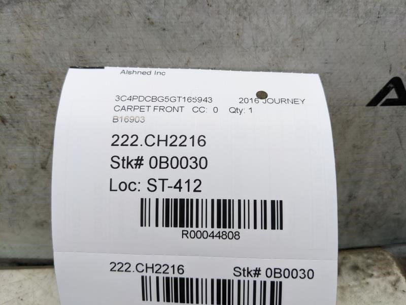 2012-20 Dodge Journey SXT 3.6L FWD Front Passenger Right Side Floor Carpet Liner8