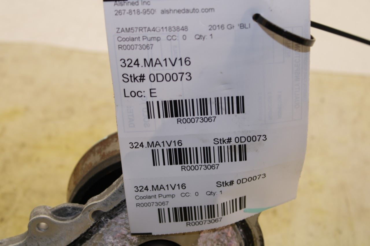 2014-17 Maserati Ghibli S Q4 3.0L AWD Engine Motor Water Coolant Pump w/ Pulley - Alshned Auto Parts