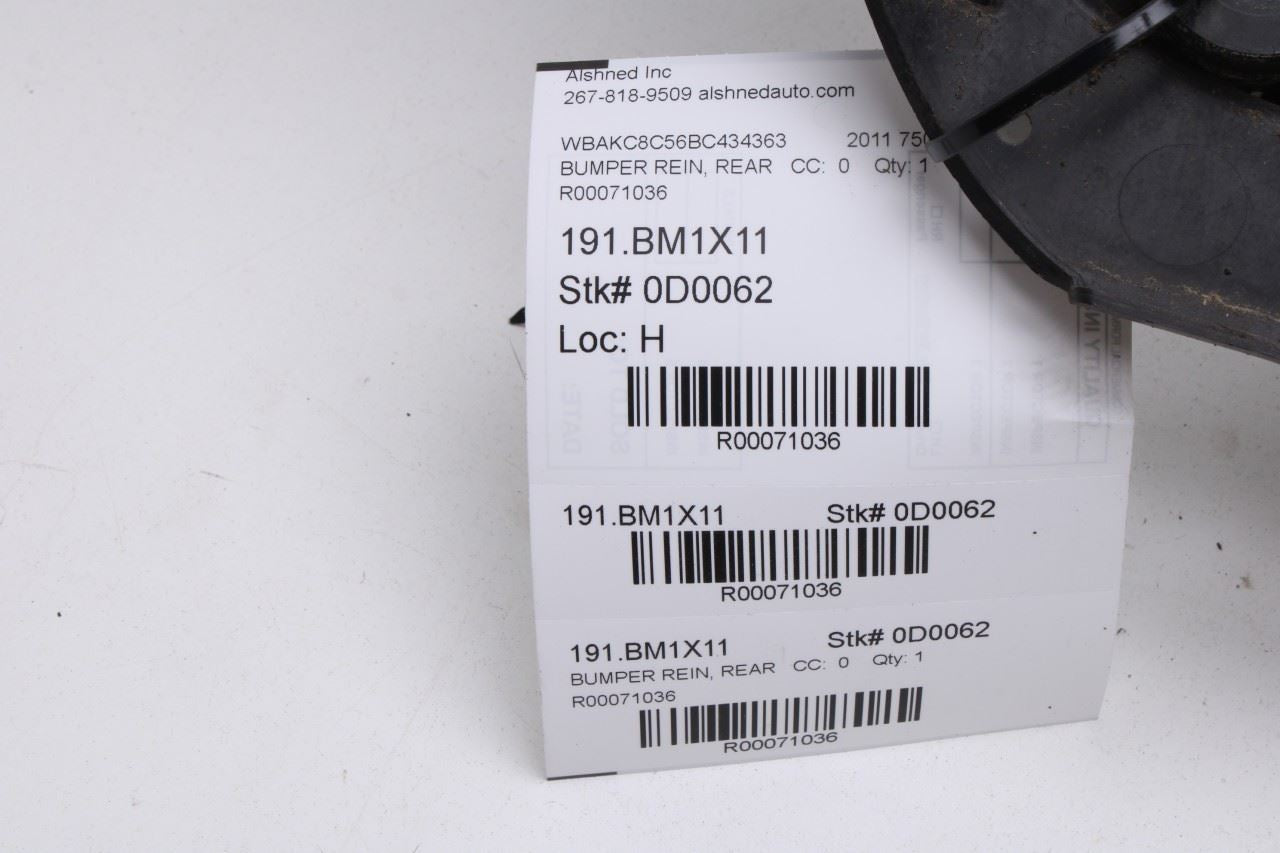 2010-15 BMW 750LI xDrive RR Bumper Center Mount Support Bracket 51127301225 OEM - Alshned Auto Parts