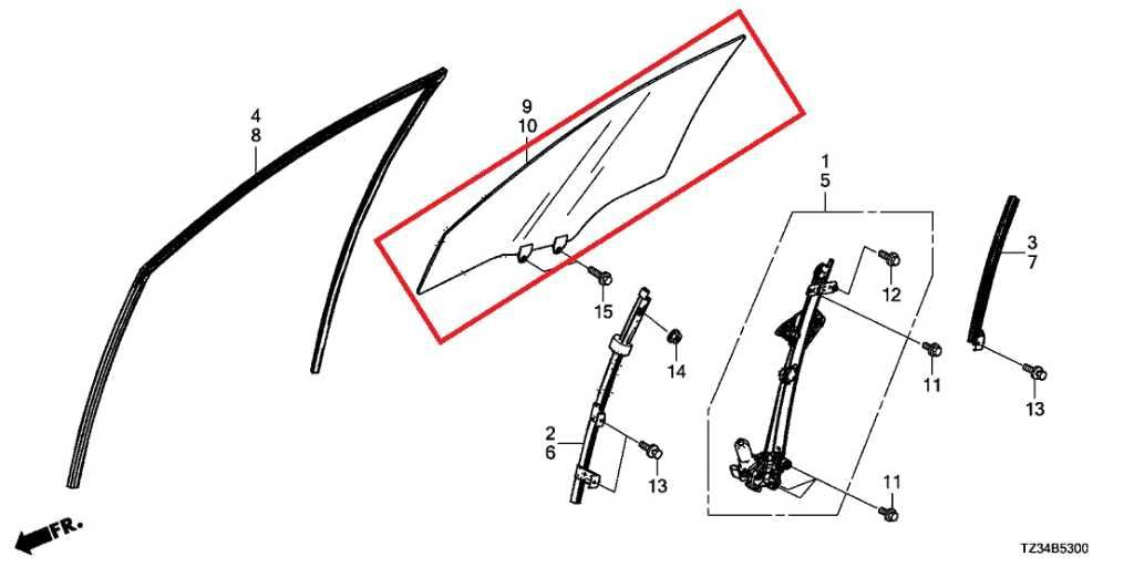 2015-2020 Acura TLX Tech Front Left Door Window Movable Glass 73350-TZ3-A00 OEM1