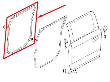 2015-23 Ford F150 Crew Cab Rear Right Door Weatherstrip On Body HL3Z-16253A10-A - Alshned Auto Parts
