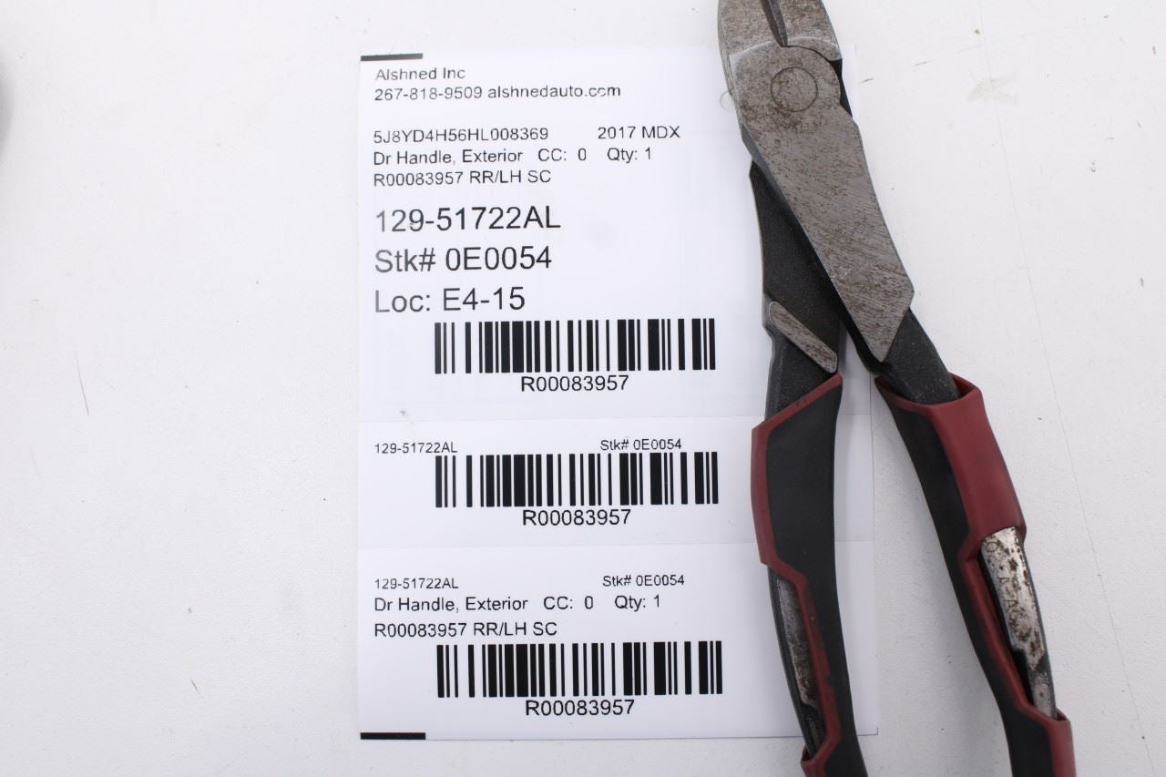 14-20 Acura MDX w/ Technology Pkg AWD Rear Driver Left Side Door Exterior Handle - Alshned Auto Parts