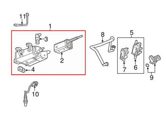 12-17 GMC Terrain SLE 2.4L Fuel Vapor Evaporator Emission Canister 23156465 OEM - Alshned Auto Parts