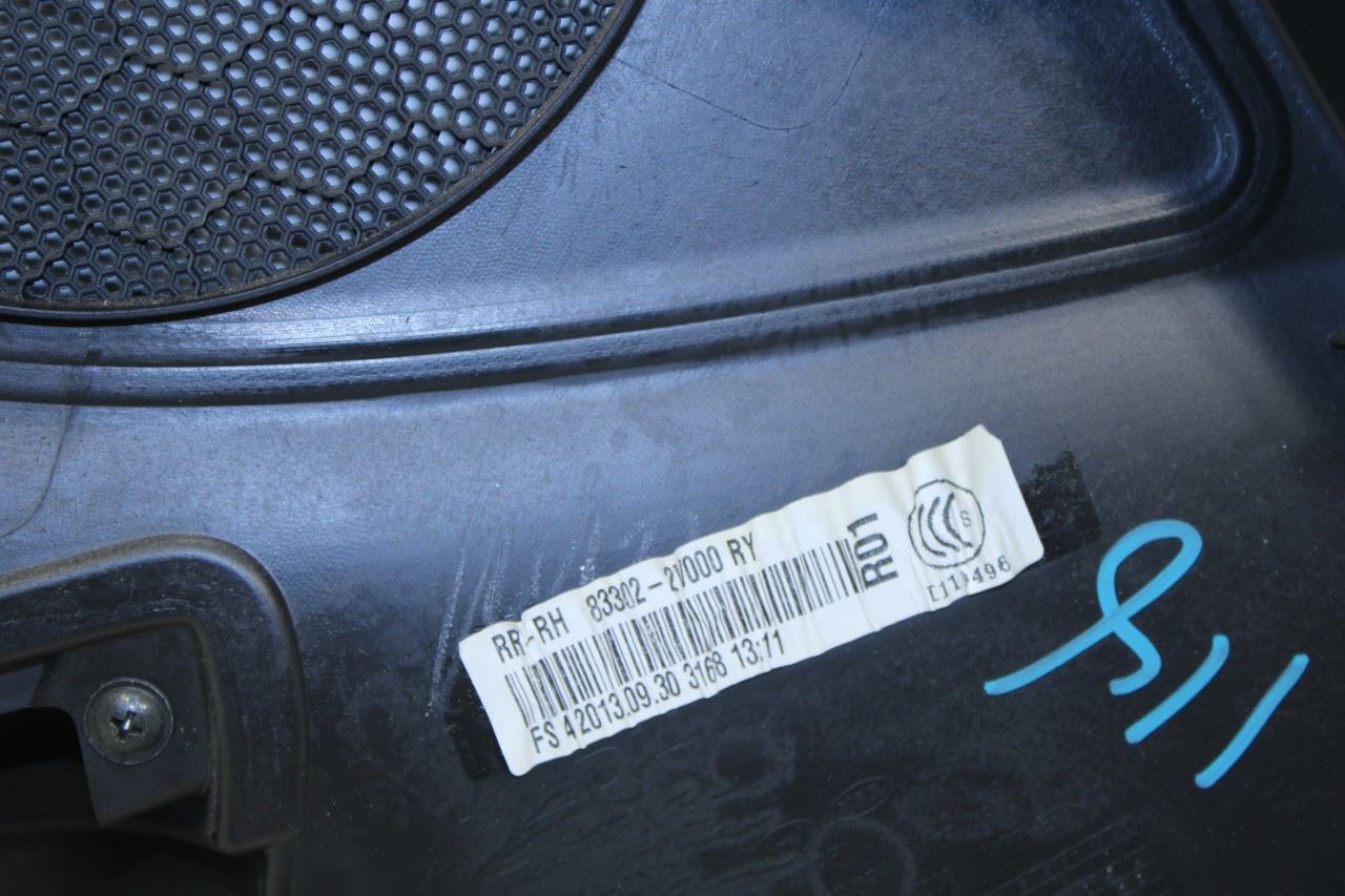 2011-2017 Hyundai Veloster Base Rear Right Side Door Trim Panel 83302-2V000-RY - Alshned Auto Parts