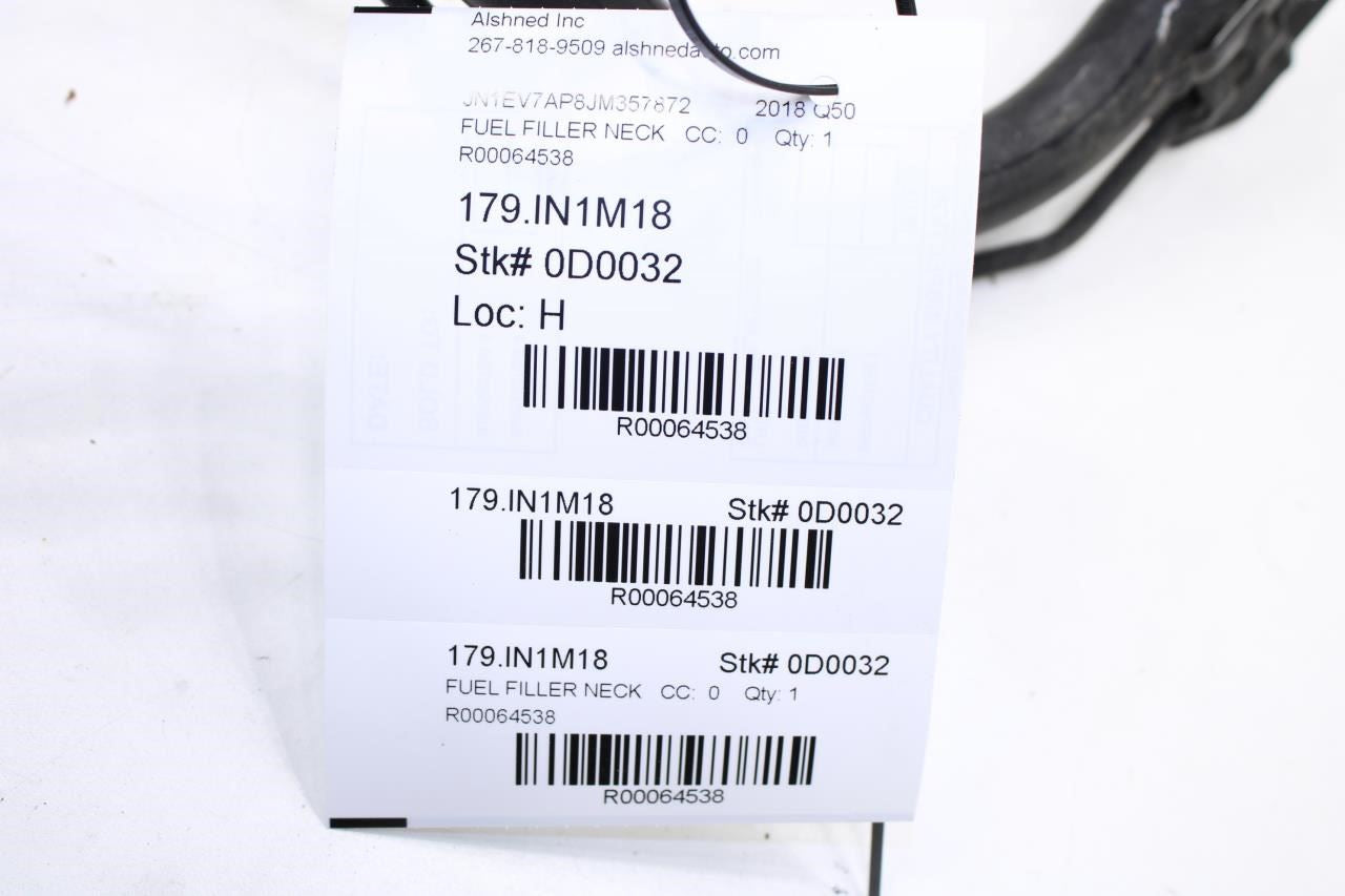 2014-2023 Infiniti Q50 Luxe RWD 3L Fuel Filler Neck Hose Tube Pipe 17221-6HH0A - Alshned Auto Parts