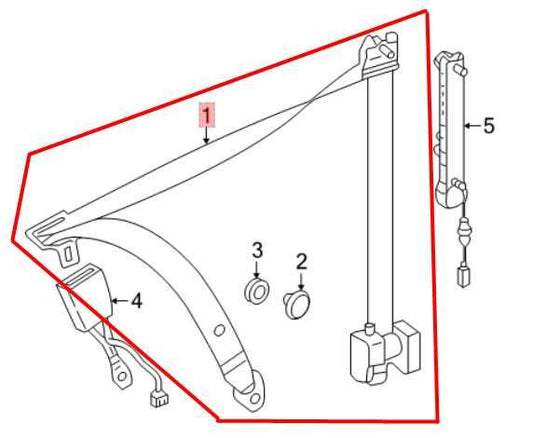 10-16 Mercedes-Benz E350 Sport 4Matic Front Driver Left Side Seat Belt Retractor - Alshned Auto Parts