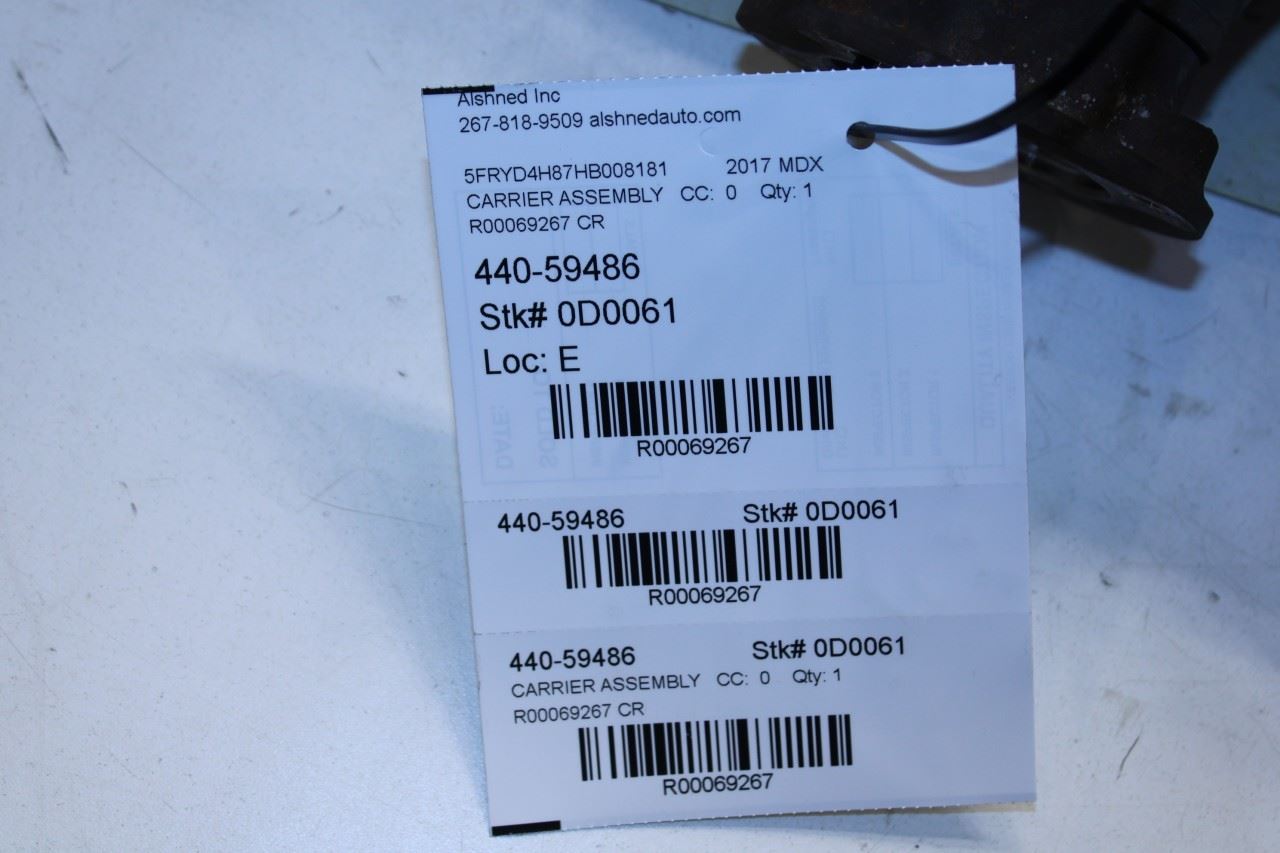 2016-2020 Acura MDX Advance 3.5L AWD Rear Differential Carrier 4.33 ratio *ReaD* - Alshned Auto Parts