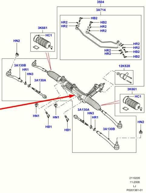 2006-12 Land Rover Range Rover HSE Power Steering Gear Rack and Pinion QEB5005801