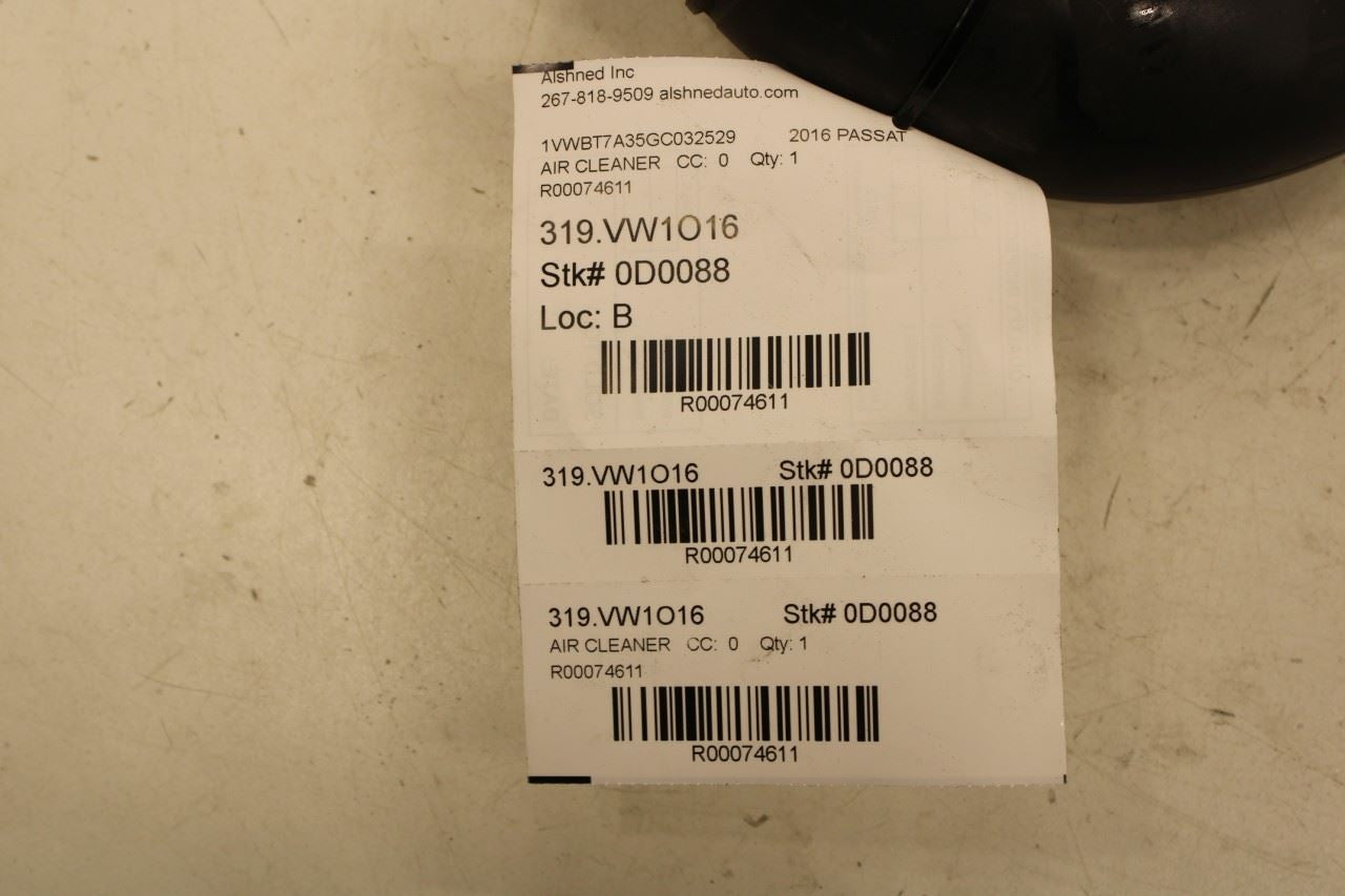 14-22 Volkswagen Passat SE 1.8L Air Intake Cleaner Duct Hose Tube 5C0-129-618-C - Alshned Auto Parts
