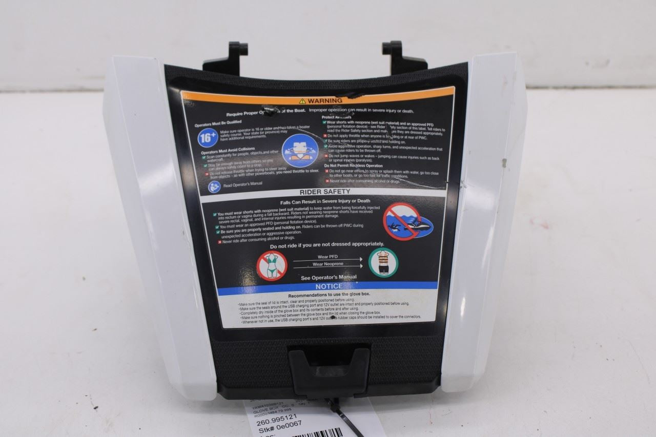 2021-26 Yamaha VX Deluxe Glove Box Storage Compartment Lid Cover w/ Latch *ReaD*0