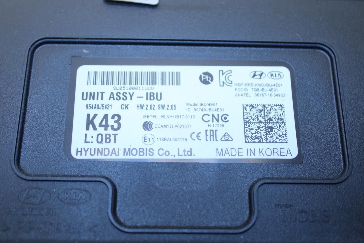 22-2023 Kia Stinger GT1 3.3L AWD Integrated Body Control Module IBU 954A0-J5431 - Alshned Auto Parts