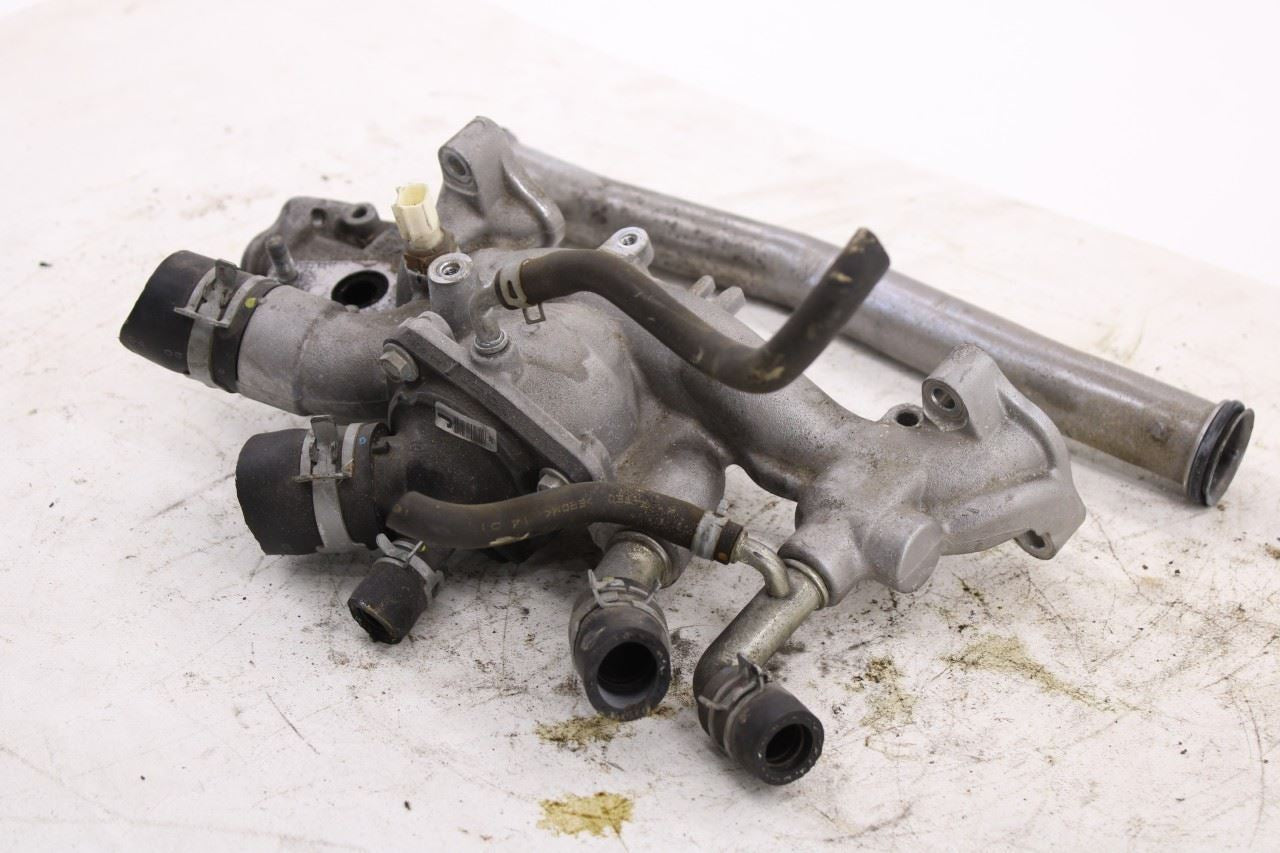 2015-20 Acura TLX Tech 3.5L Engine Coolant Water Thermostat Housing w/ Hose Tube3