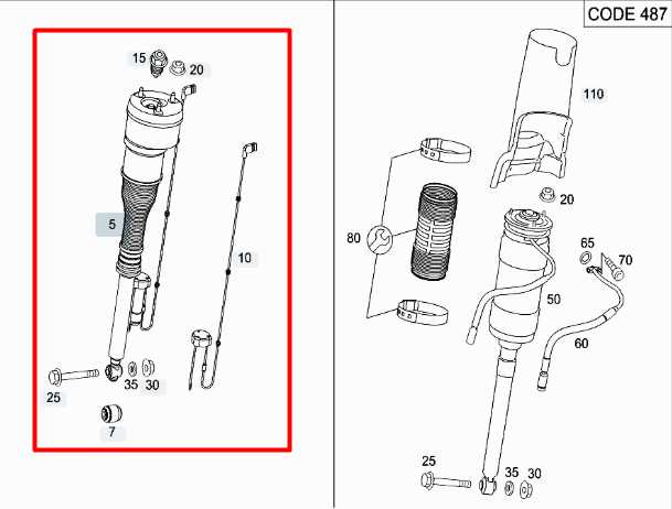07-13 Mercedes-Benz S550 AWD Rear RH Side Shock Strut Absorber 221-320-56-13-89 - Alshned Auto Parts