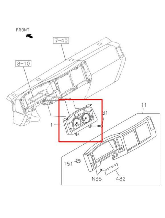 12-20 Isuzu NPR HD Speedometer Gauge Instrument Cluster 133K Mileage 8981134431 - Alshned Auto Parts