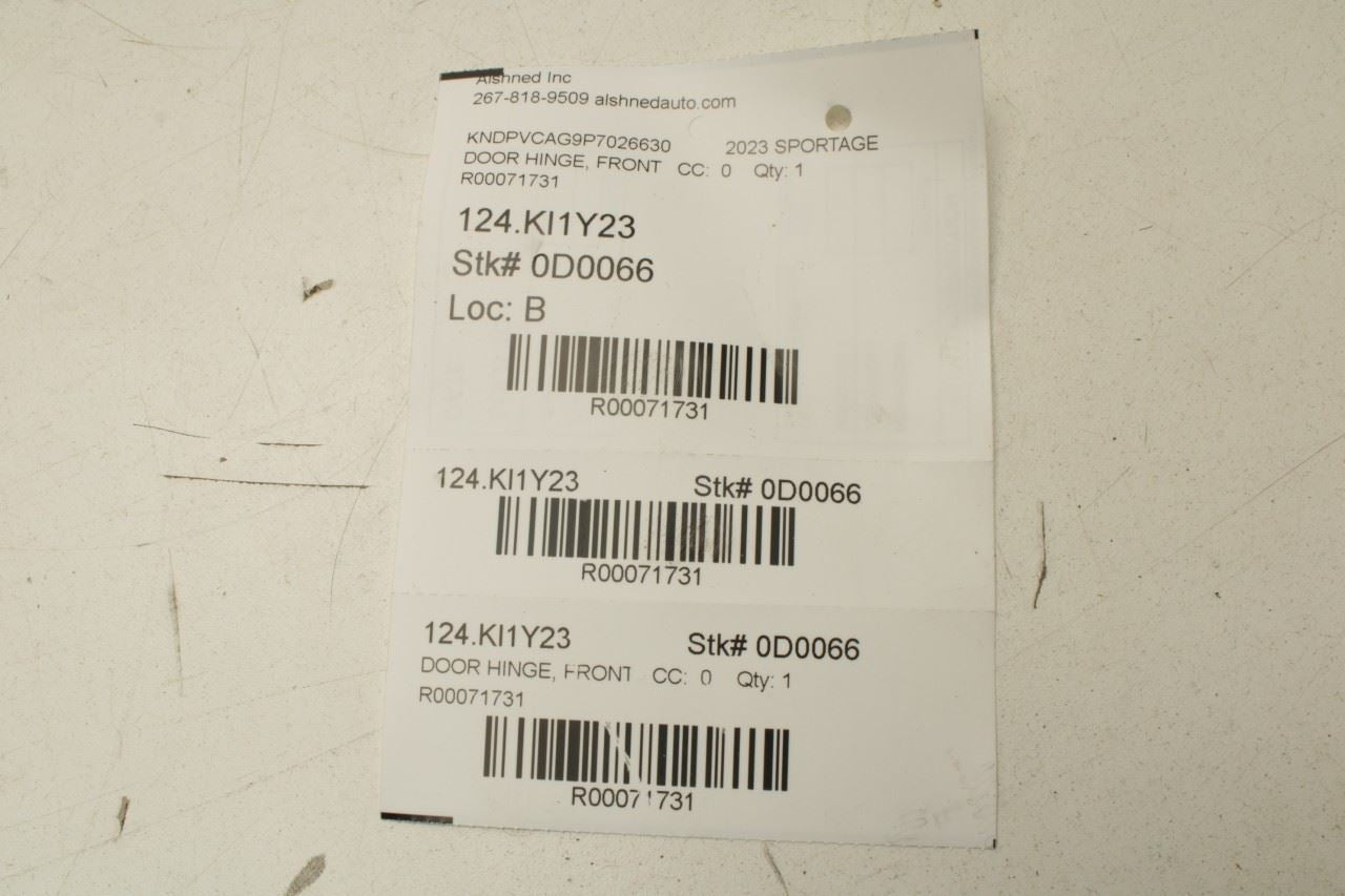 2023-25 Kia Sportage Hybrid EX Front Right Side Door Hinge Upper and Lower Pair - Alshned Auto Parts