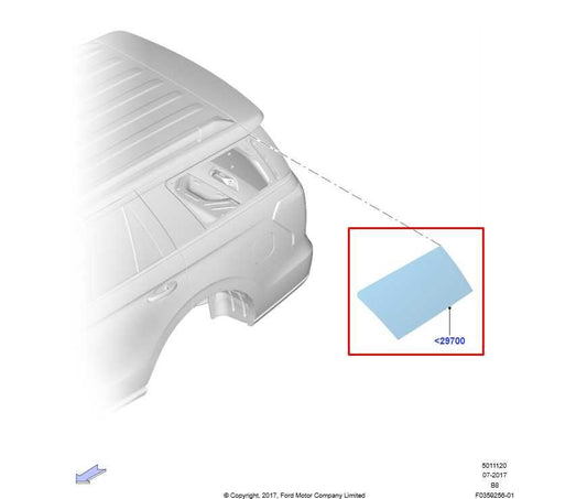 2021-2024 Ford Expedition MAX XLT Rear Left Side Quarter Window Glass *ReaD* - Alshned Auto Parts