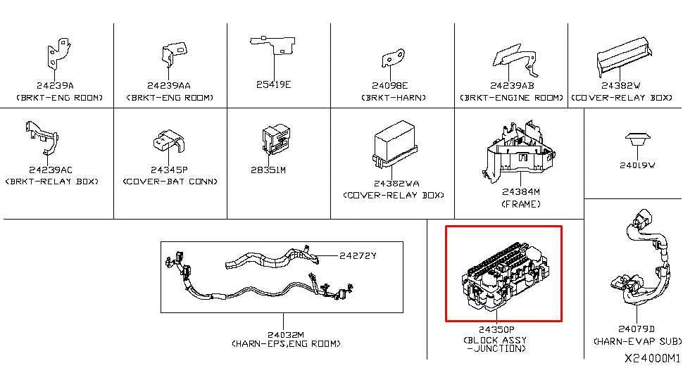 19-25 Infiniti QX50 ESSENTIAL 2.0L Engine Fuse Relay Junction Block 24350-5NA0A - Alshned Auto Parts
