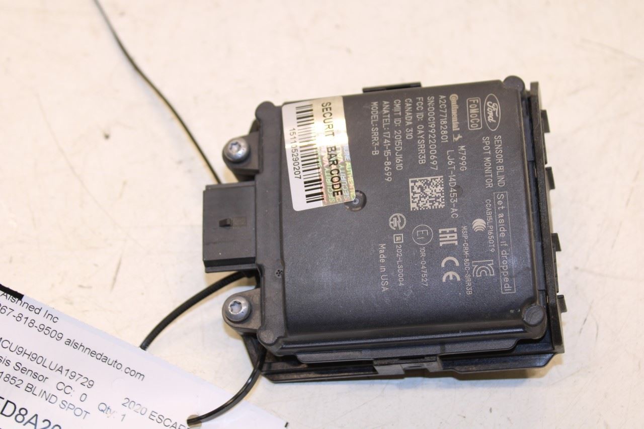 2020-2022 Ford Escape SEL Rear Left Blind Spot Detection Radar Sensor Module - Alshned Auto Parts