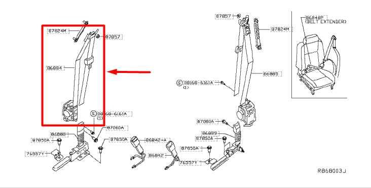 2014-2020 Infiniti QX60 Front Right Side Seat Belt Retractor 86884-9NB3B OEM - Alshned Auto Parts