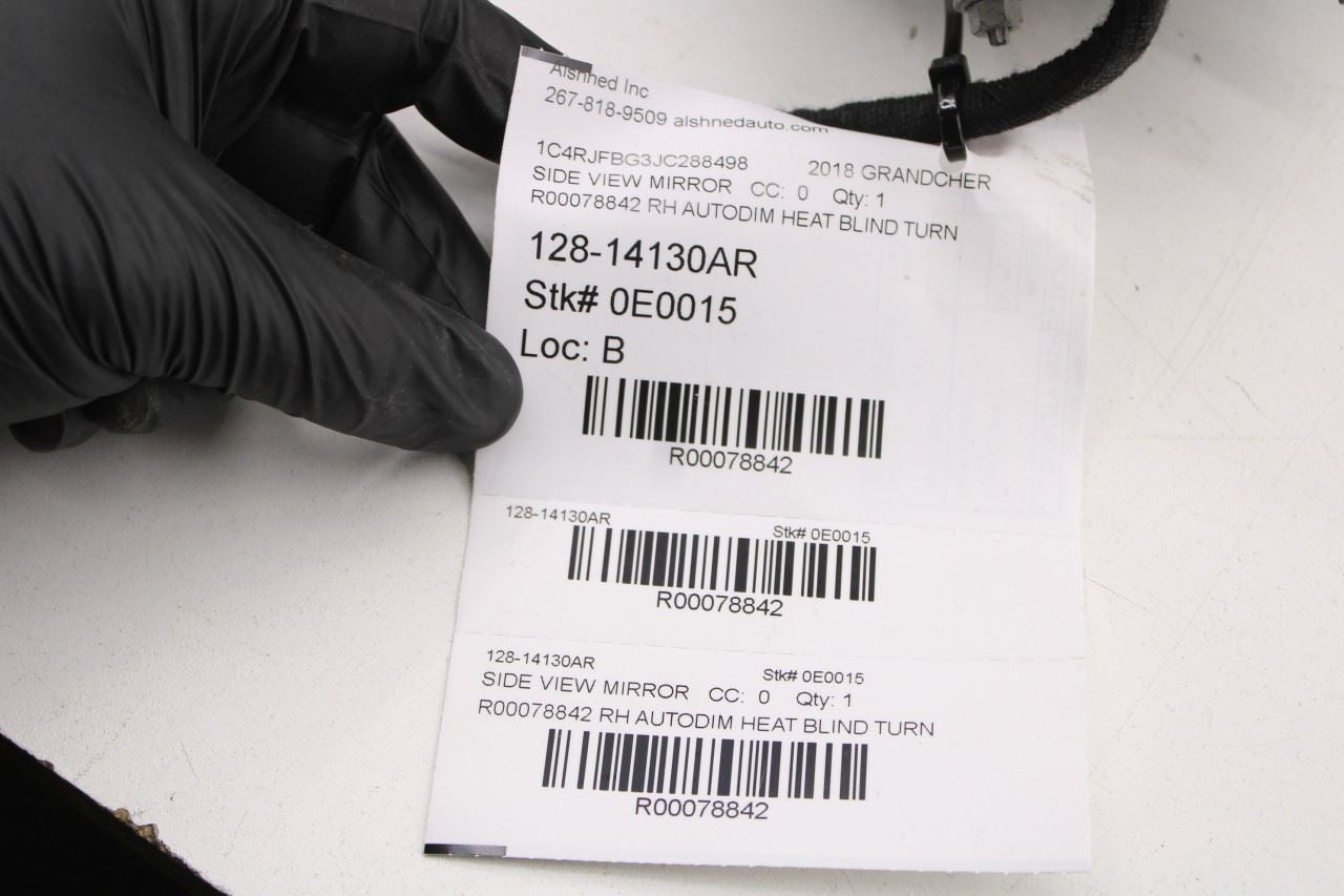 11-21 Jeep Grand Cherokee Limited 3.6L 4WD Passenger Right Side Rear View Mirror - Alshned Auto Parts