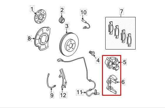 2007-2013 Mercedes-Benz S550 Rear RH and LH Brake Disc Caliper 221-423-04-81-64 - Alshned Auto Parts