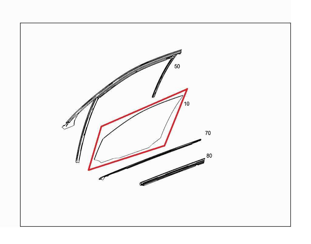 2008-2014 Mercedes-Benz C350 Sport Front Right Door Window Glass 2047250800 OEM - Alshned Auto Parts
