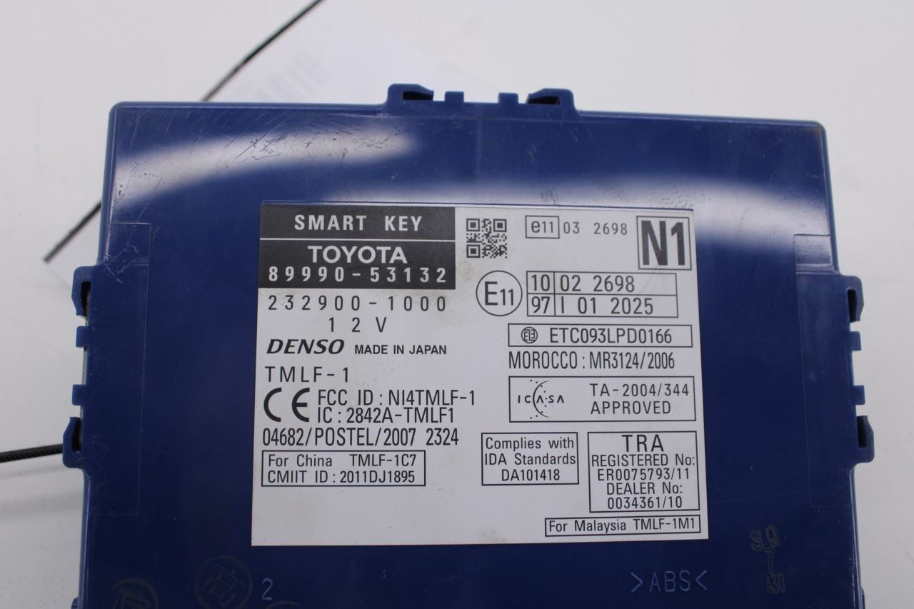 11-2013 Lexus IS250 Theft Locking Smart Key Computer Control Module 89990-531321
