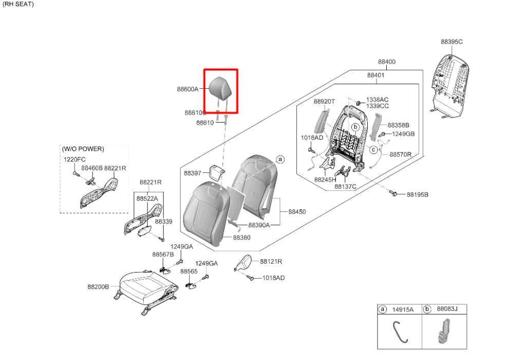 22-23 Hyundai Tucson SEL Front Right or Left Side Seat Headrest 88700-CW010-KIE - Alshned Auto Parts
