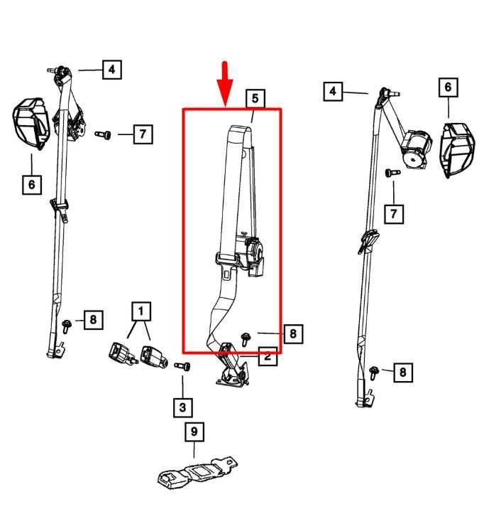 14-18 Jeep Grand Cherokee Rear Center 2nd Row Seat Belt Retractor 5ME35DX9AA OEM - Alshned Auto Parts