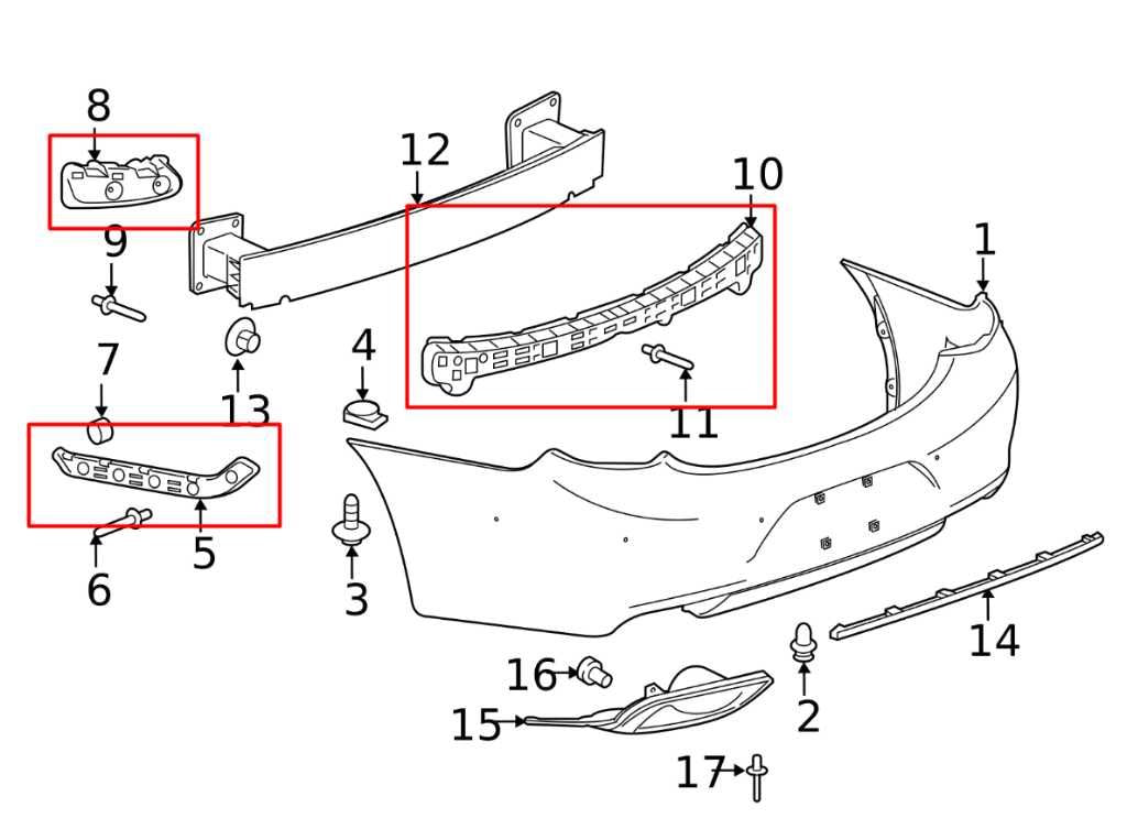 17-19 Buick LaCrosse Rear Bumper RH LH Side and Center Fascia Guide Bracket Set - Alshned Auto Parts