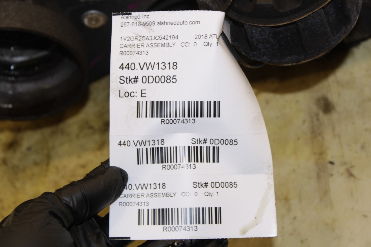 18-22 Volkswagen Atlas S 3.6L AWD Rear Differential Carrier 100K 0AY525010AE OEM - Alshned Auto Parts